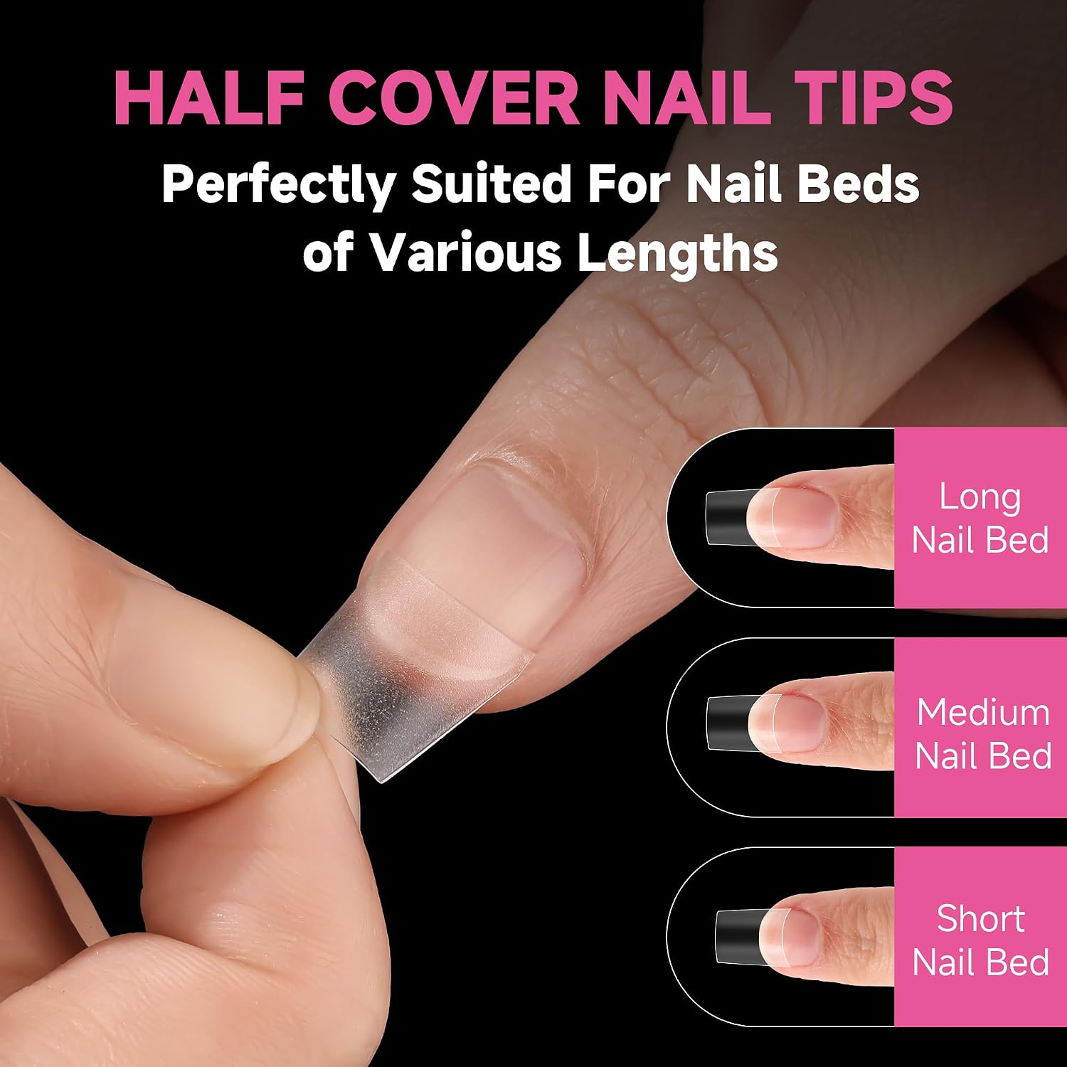 Detalle de UNA GELLA Half-Cover Nail Tips, 12 Sizes