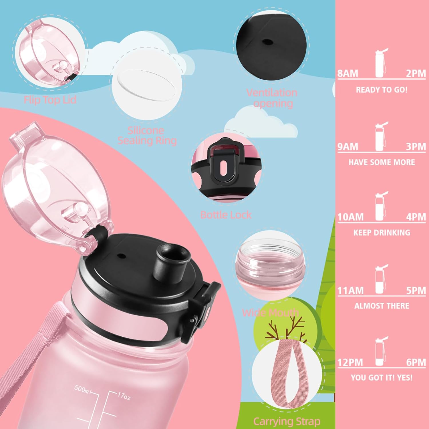 Thumbnail 3 de Motswedi Botella Agua 500ML libre de BPA