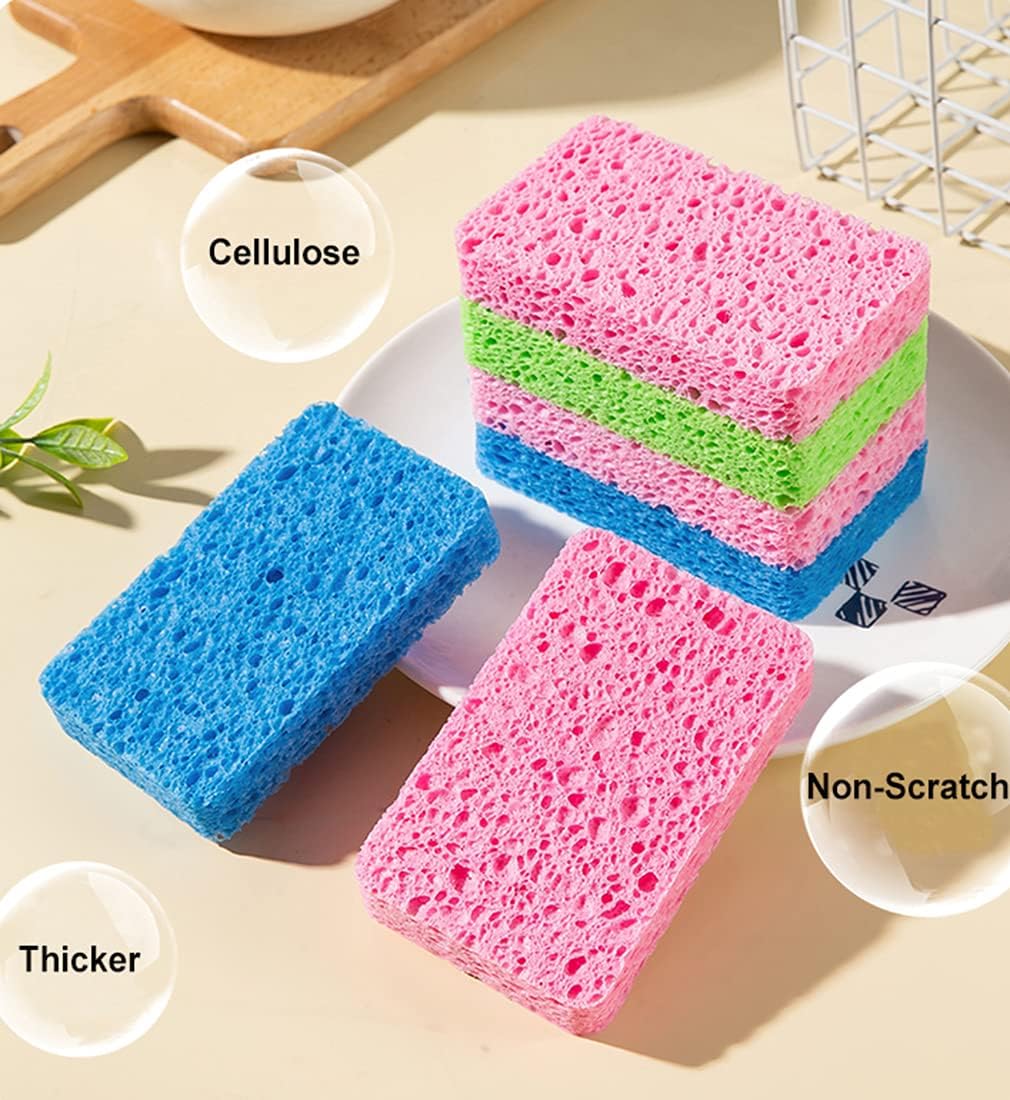 Thumbnail 2 de METUUTER 12-Count Kitchen Sponges: Compressed Cellulose, Non-Scratch Dish Sponges for Kitchen, Bathroom, and Car Care