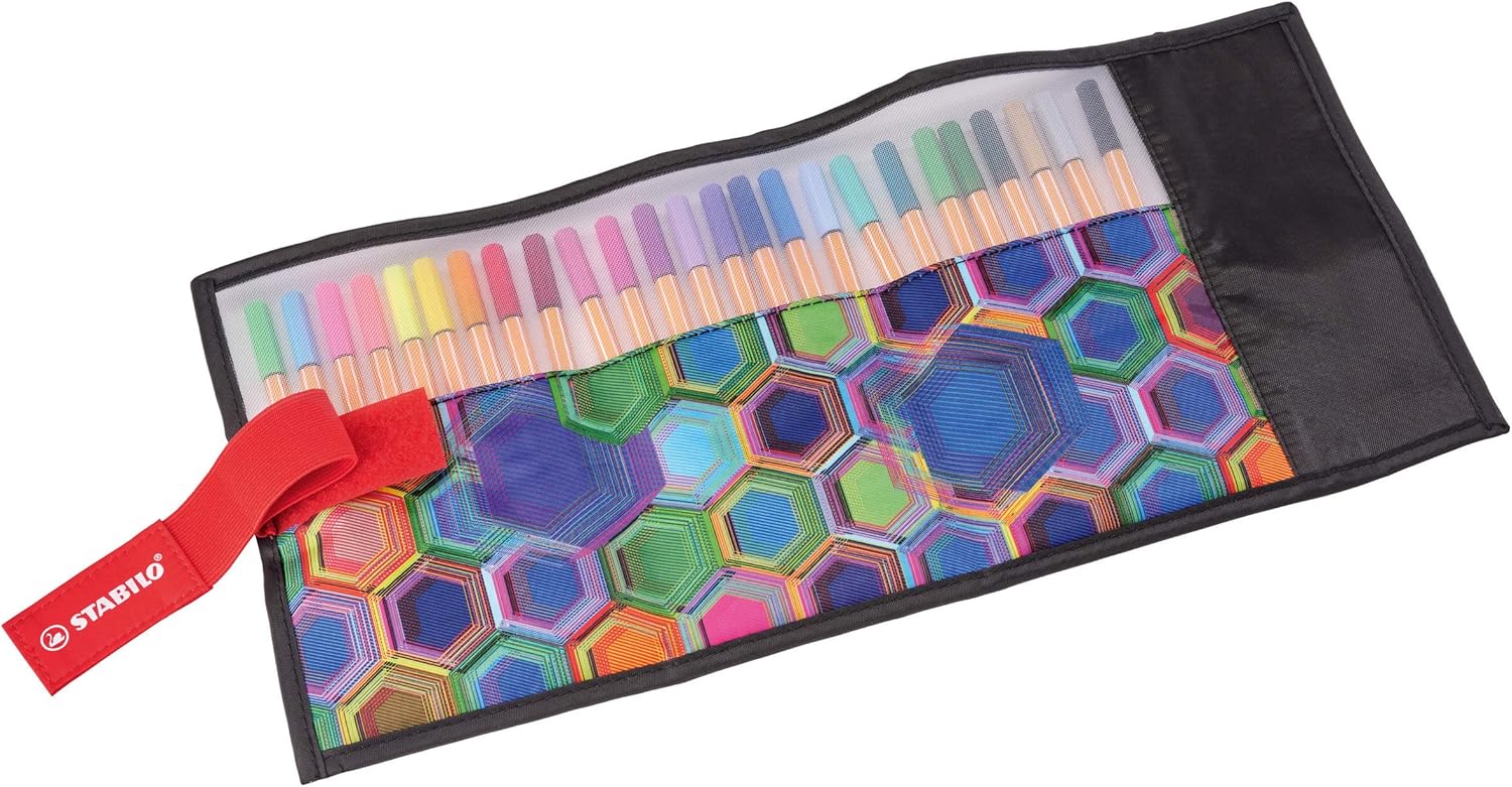 Detalle 2 de STABILO Fineliner point 88 ARTY 25er Rollerset – präzise Linien in brillanten Farben