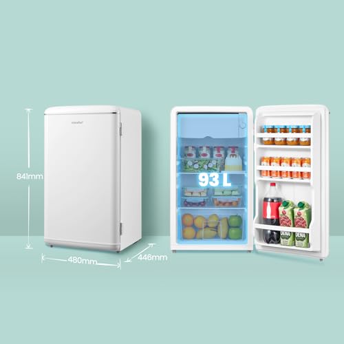 Detalle 2 de COMFEE' RCD93WH2EURT(E) Mini Frigo 93L: Design retrò italiano con tecnologia moderna