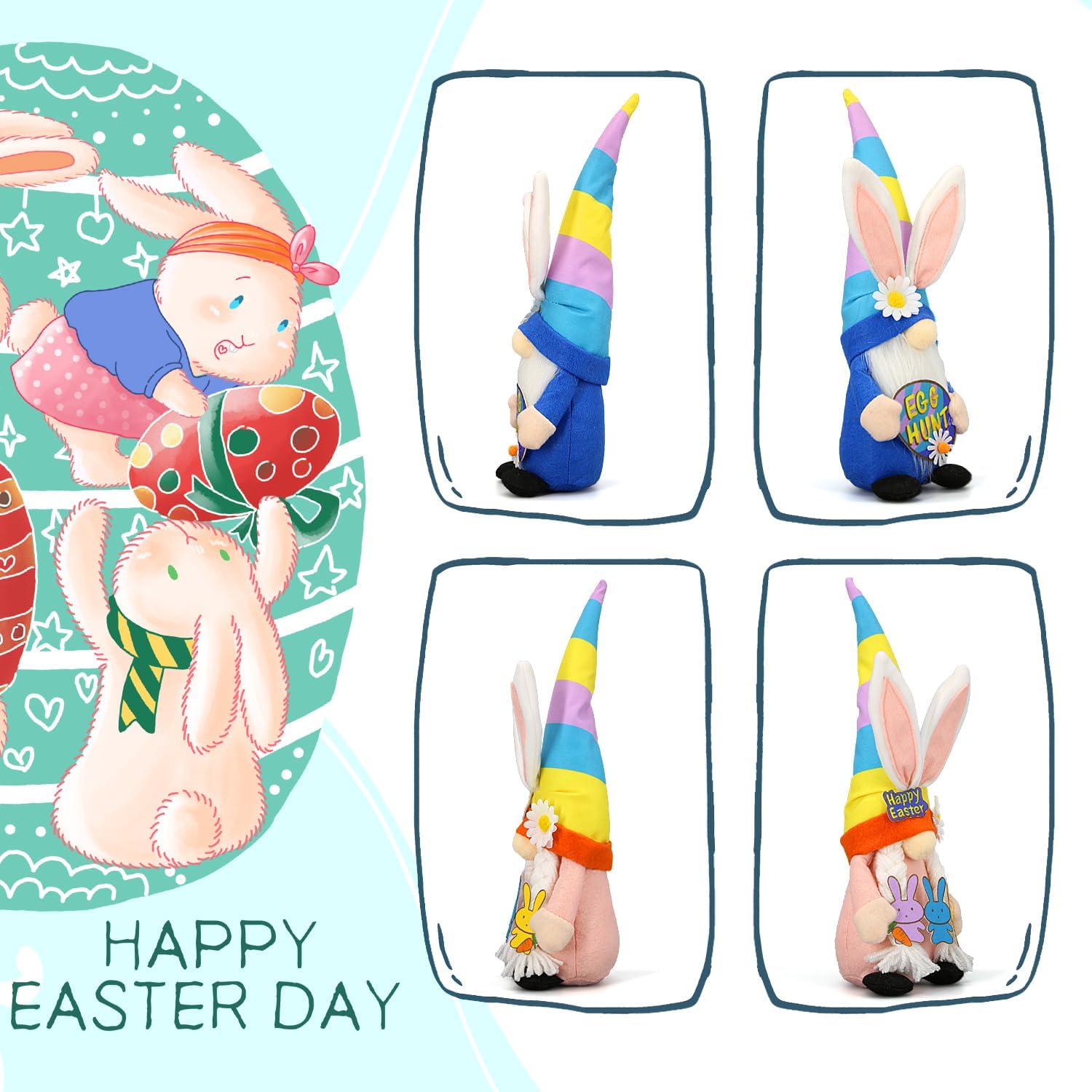 Thumbnail 2 de Lovinland Bunny Gnomes Easter Decor