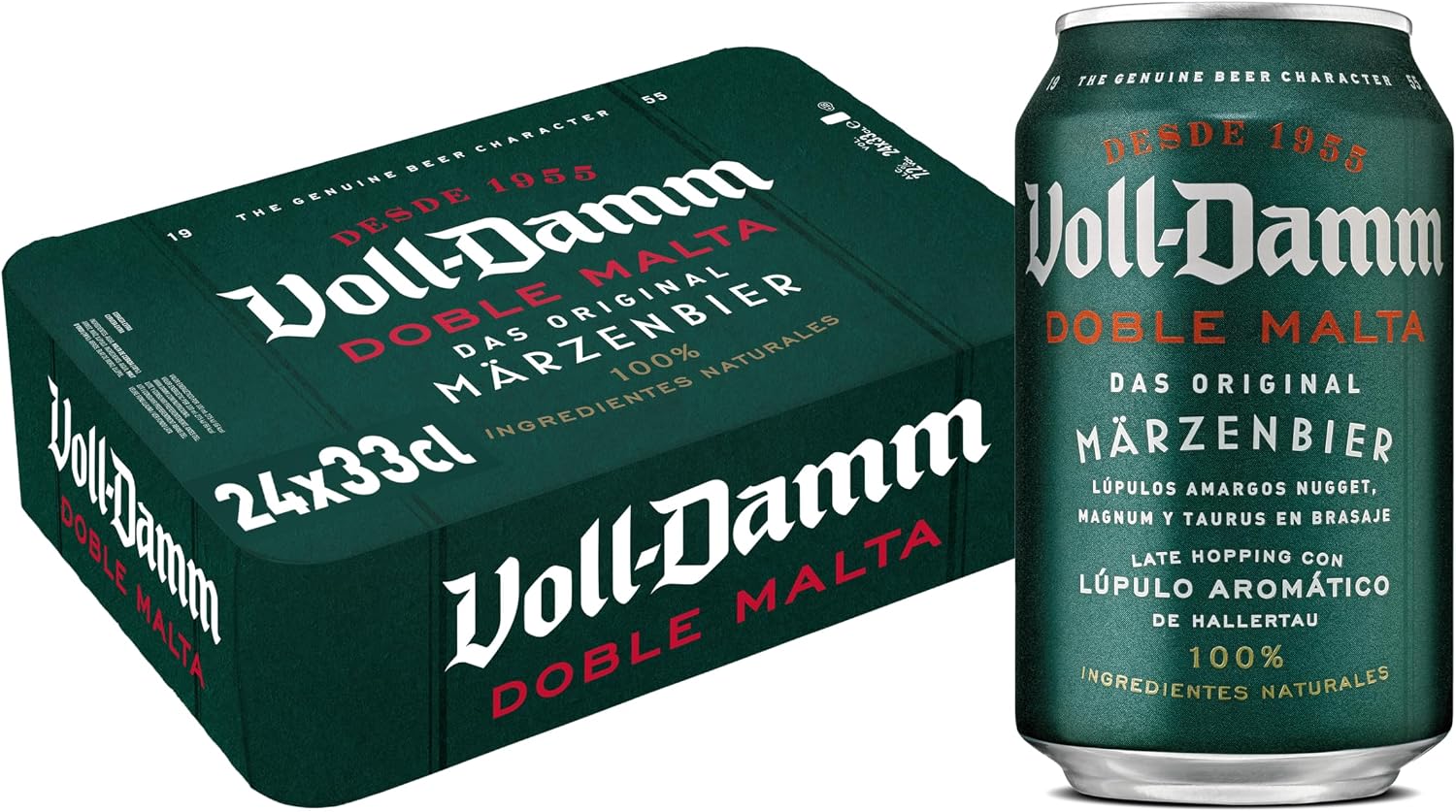 Detalle de Voll-Damm Cerveza Doble Malta 24 x 330 ml 🍺