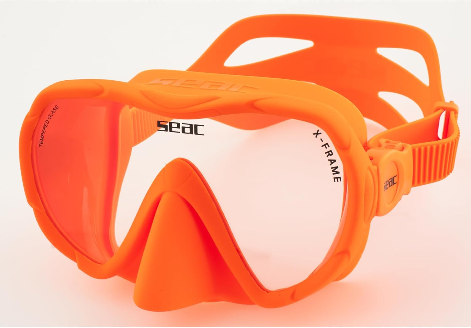 Thumbnail 2 de SEAC X-Frame Masque de plongée sans cerclage – silicone mono-hublot, verre trempé 4 mm, Made in Italy