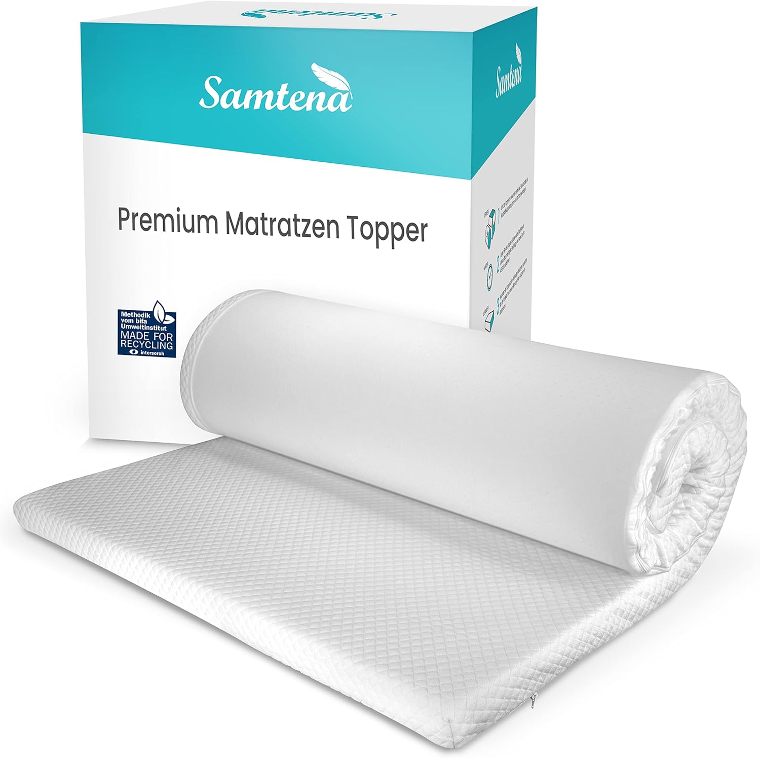 Samtena correttore Materasso viscoelastico con Memory Foam 160x200x5 cm