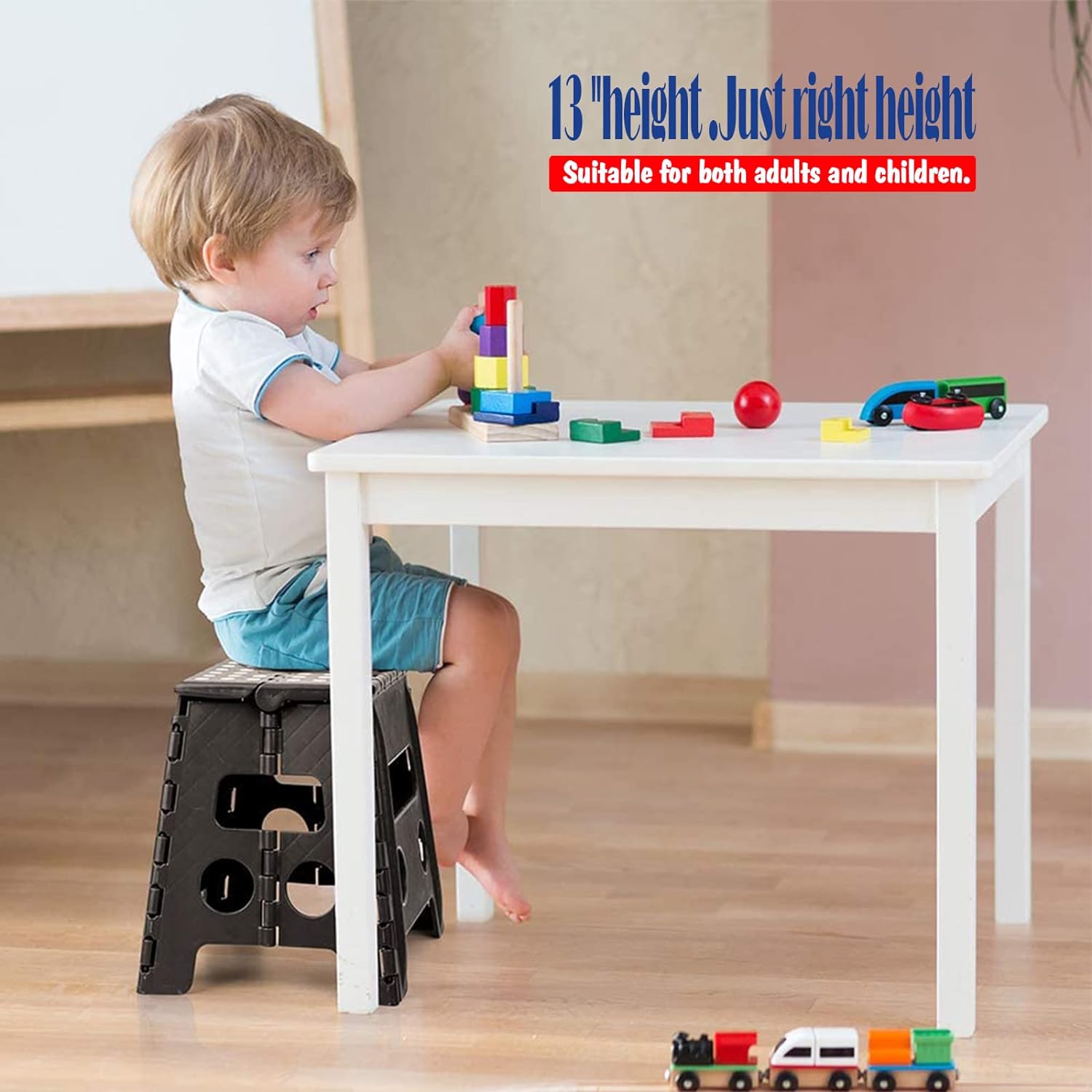 Thumbnail 1 de ACKO Folding Step Stool 13 Inch (Up to 300 lbs) — Sturdy, Collapsible, Non-Slip Step Stool with Handle