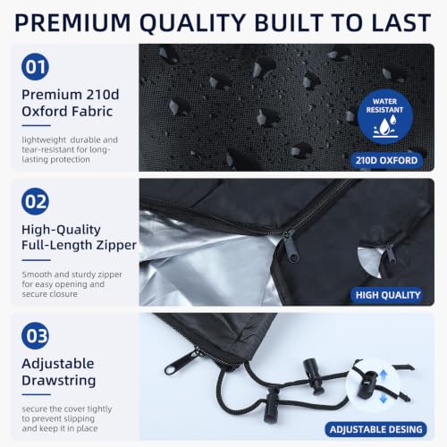 Detalle de Lumora Rotary Washing Line Cover 420D Heavy Duty Waterproof (168x16x16 cm) for Brabantia Rotaries