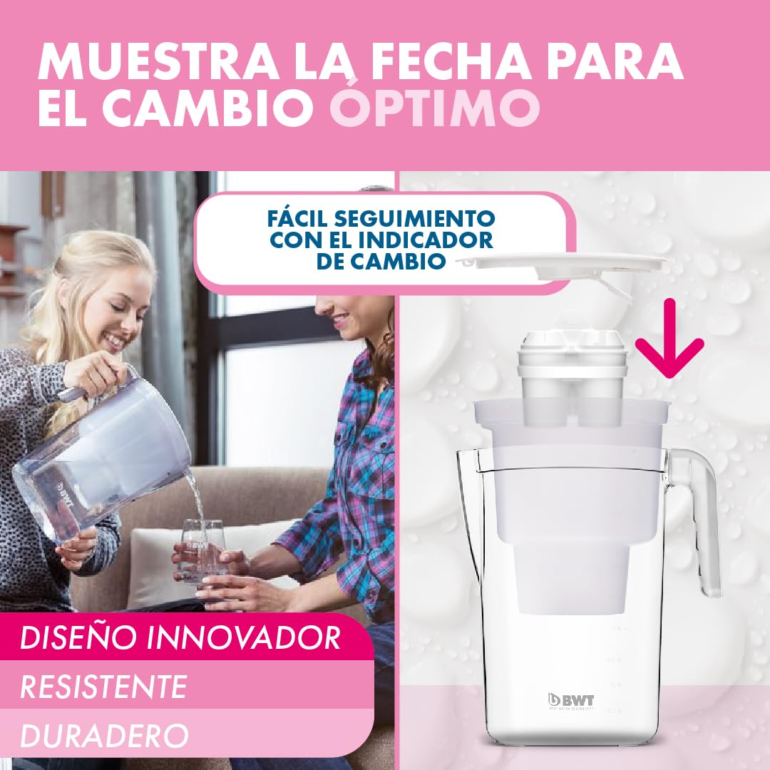 Detalle de BWT JARRA VIDA MANUAL+ 3 FILTROS — filtration efficace pour votre eau du quotidien