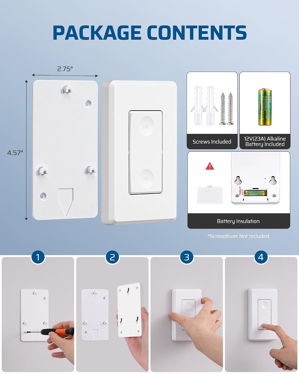 Thumbnail 6 de DEWENWILS BH9912U-18B-2 Remote Outlet Switch, 100-Foot RF Range