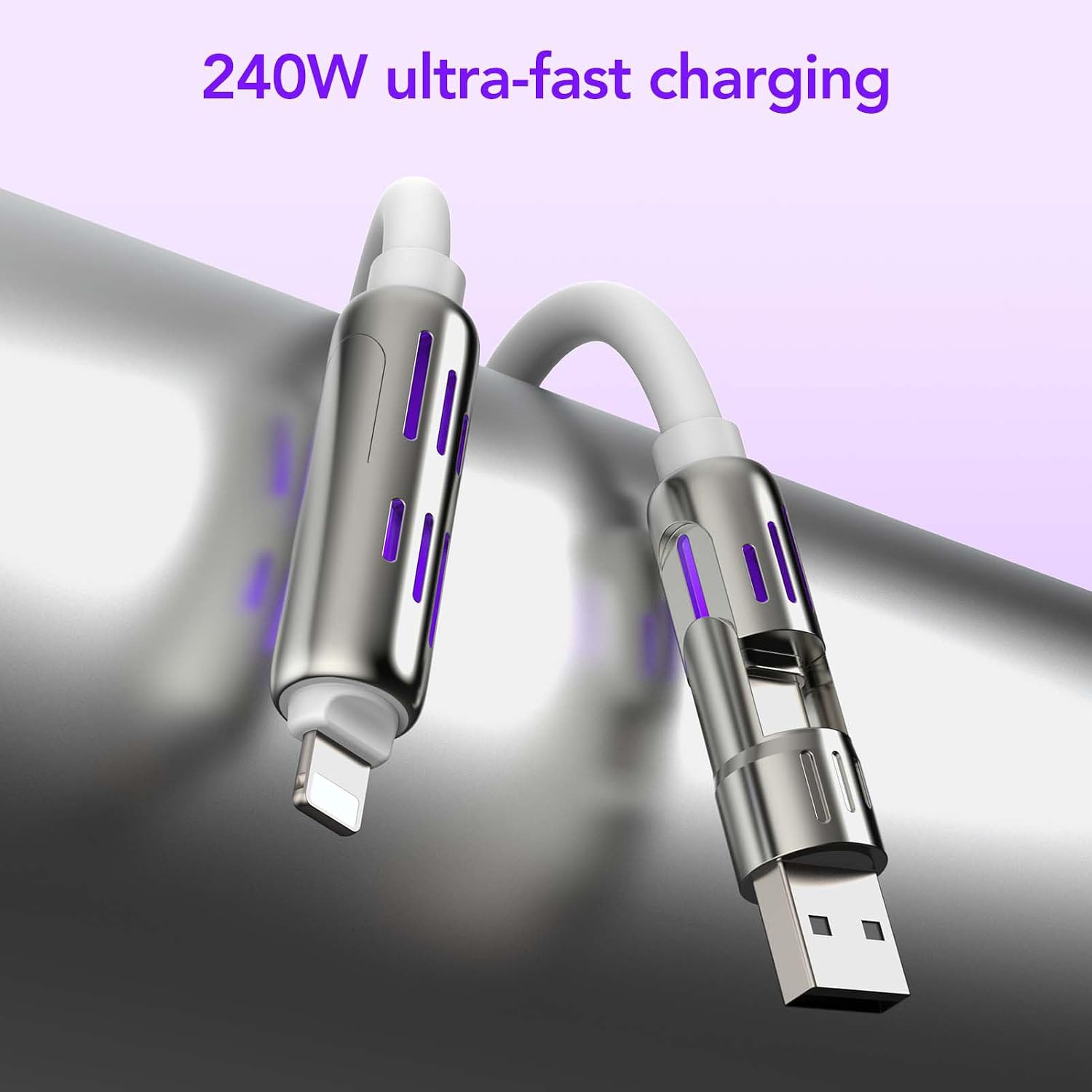 Detalle 2 de MFish 4-in-1 Charging Cable, 6.6FT