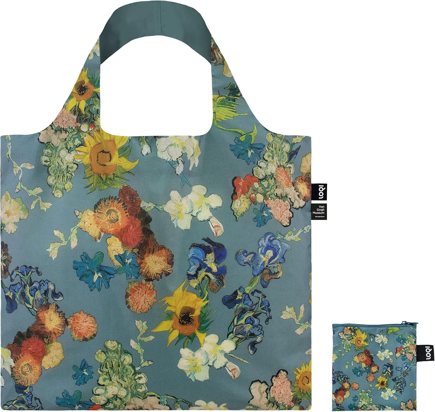 Thumbnail 2 de LOQI Vincent Van Gogh VGM 50th Anniversary Bouquet Blue Canvas Recycled Bag