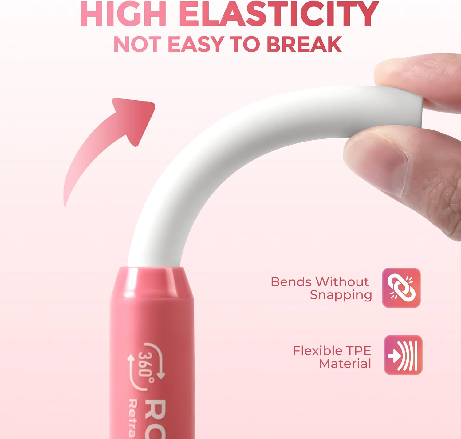 Thumbnail 1 de Nicpro Rotary Retractable Eraser Pen, Pink TPE with 5 Refills