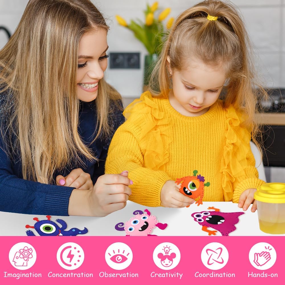 Detalle de Vicloon 12‑Piece Monster Sewing Kit for Kids (Ages 5–12)