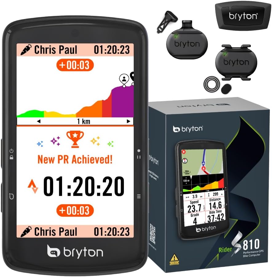 Thumbnail 6 de Bryton Rider S810 – Compteur GPS Vélo à écran couleur 3,5" avec cartes Europe hors ligne et navigation virage par virage