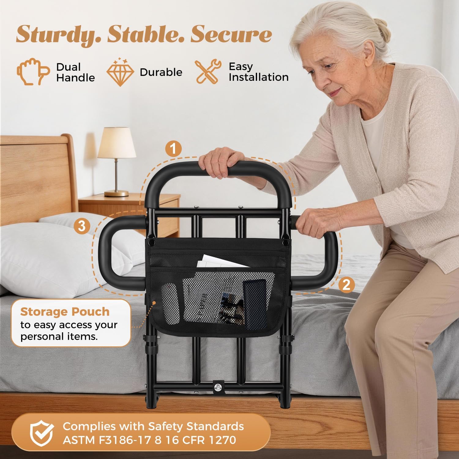 Detalle 2 de Bed Assist Rail with 400-Pound Capacity