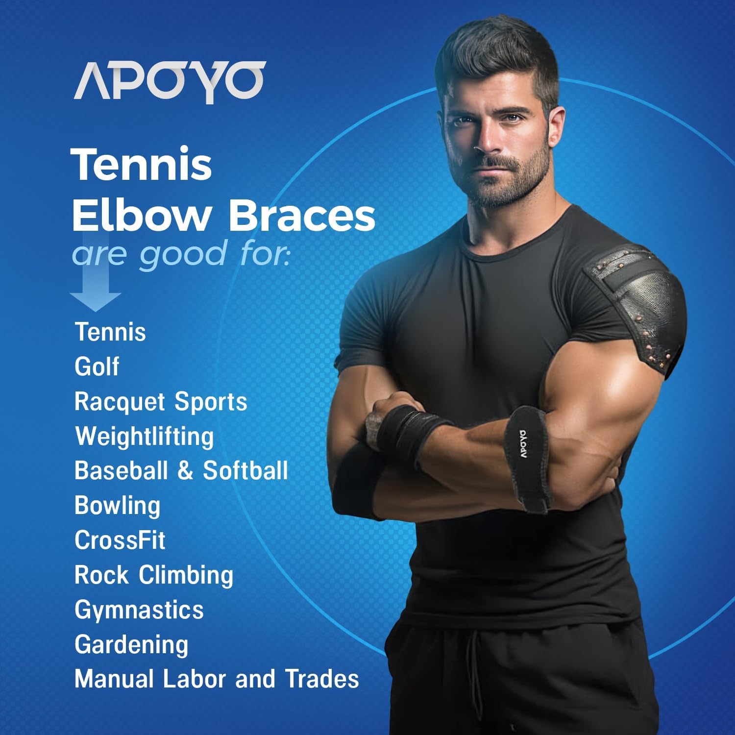Detalle 2 de APOYO Tennis Elbow Brace: Adjustable Counterforce Arm Band for Tendon Relief