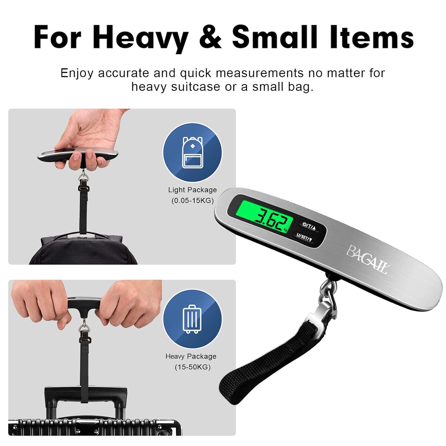 Detalle 2 de BAGAIL Digital Luggage Scale 50kg