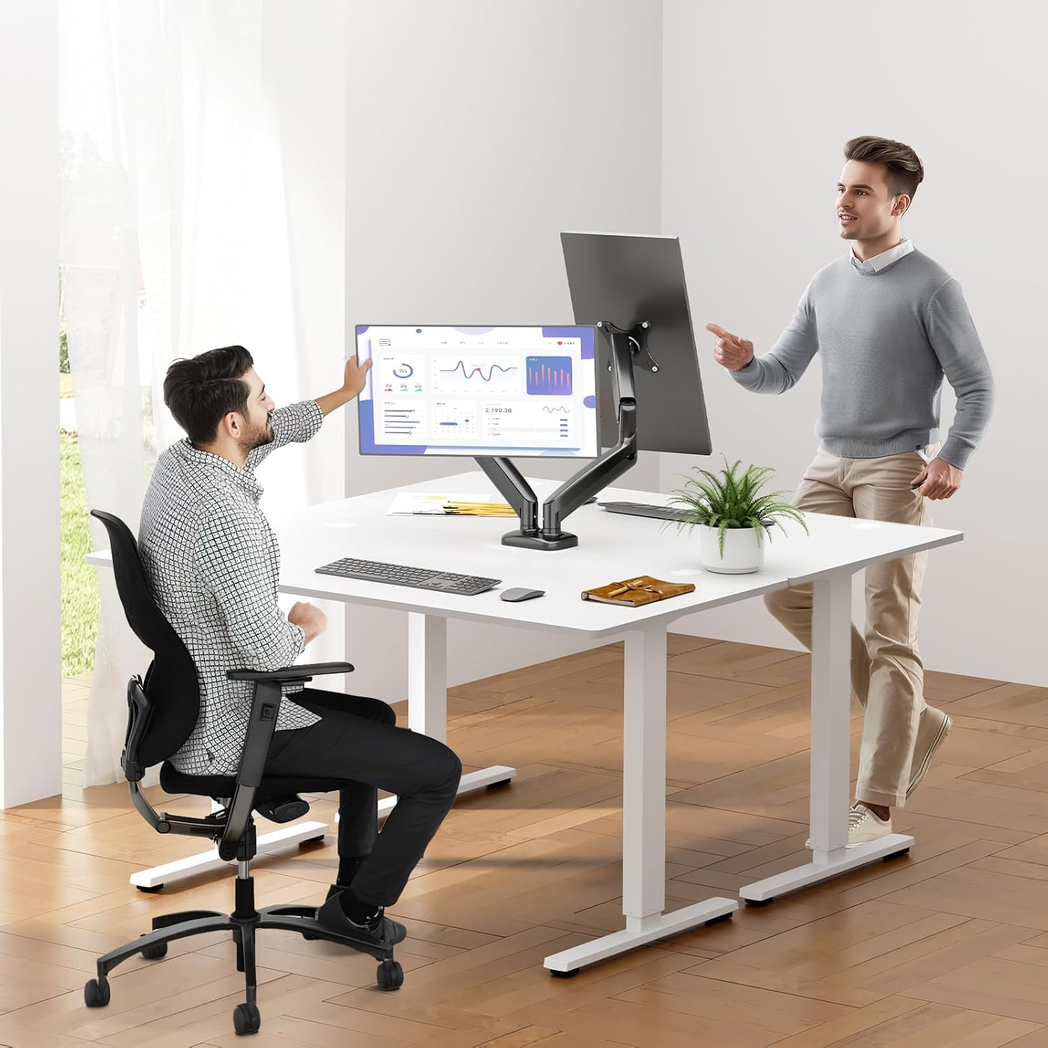 Thumbnail 6 de DUMOS Dual Monitor Mount 32-Inch
