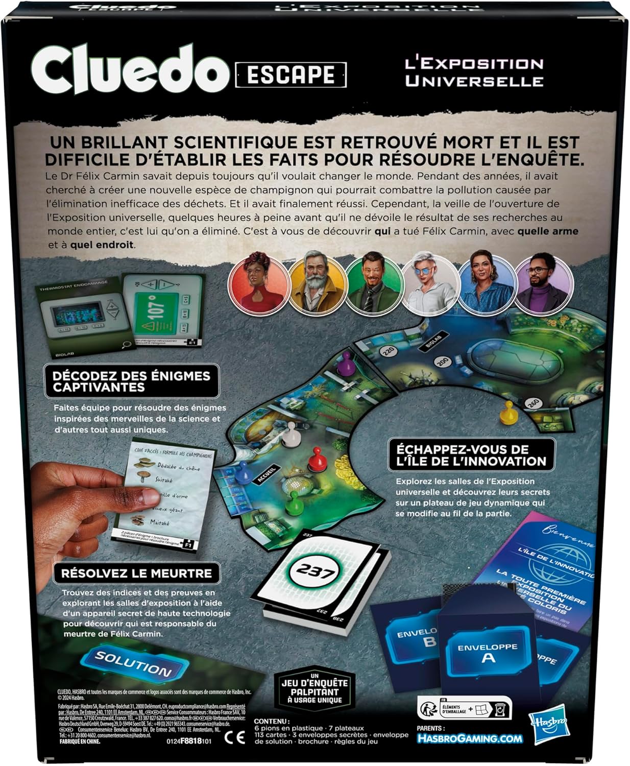 Thumbnail 4 de Cluedo Escape : L’Exposition Universelle (Hasbro Gaming) – Jeu d’enquête façon escape game en version française