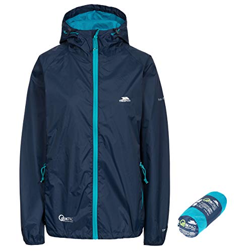 Thumbnail 7 de Trespass Womens Waterproof Packaway Jacket Qikpac Navy, Size 18