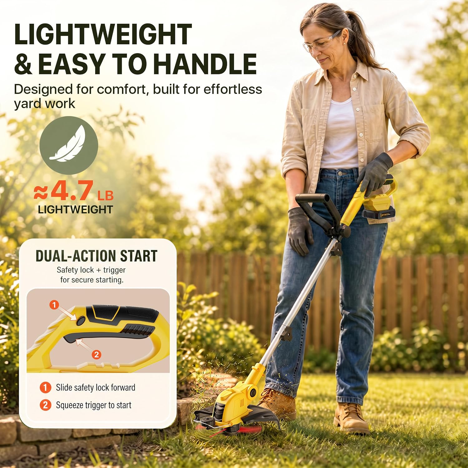 Thumbnail 5 de Cordless String Trimmer, 12-Inch Cutting Swath