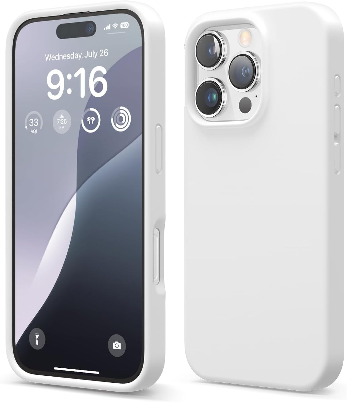 Detalle de elago Coque Silicone Liquide Premium pour iPhone 16 Pro – étui intégral antichoc mince blanc