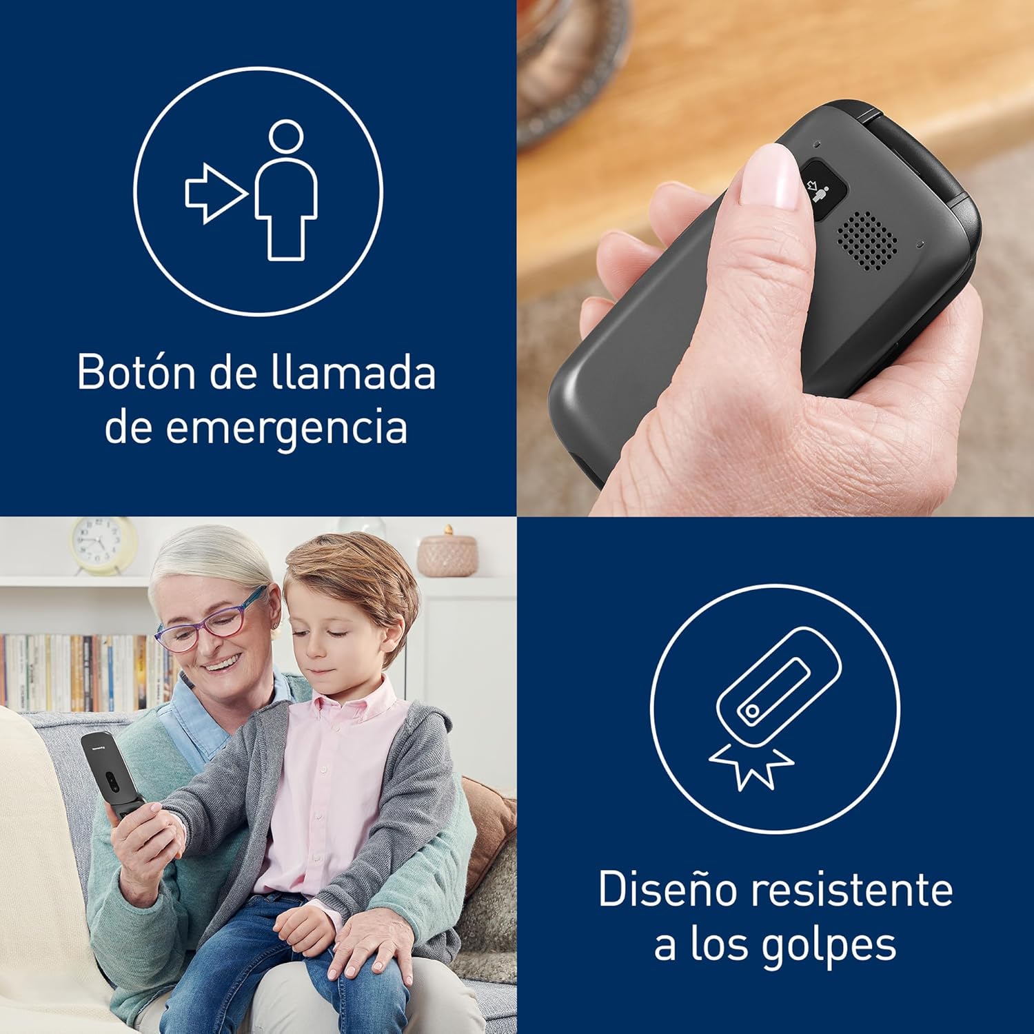 Thumbnail 3 de Panasonic KX-TU446EXG Teléfono para Personas Mayores 📱 Resistente