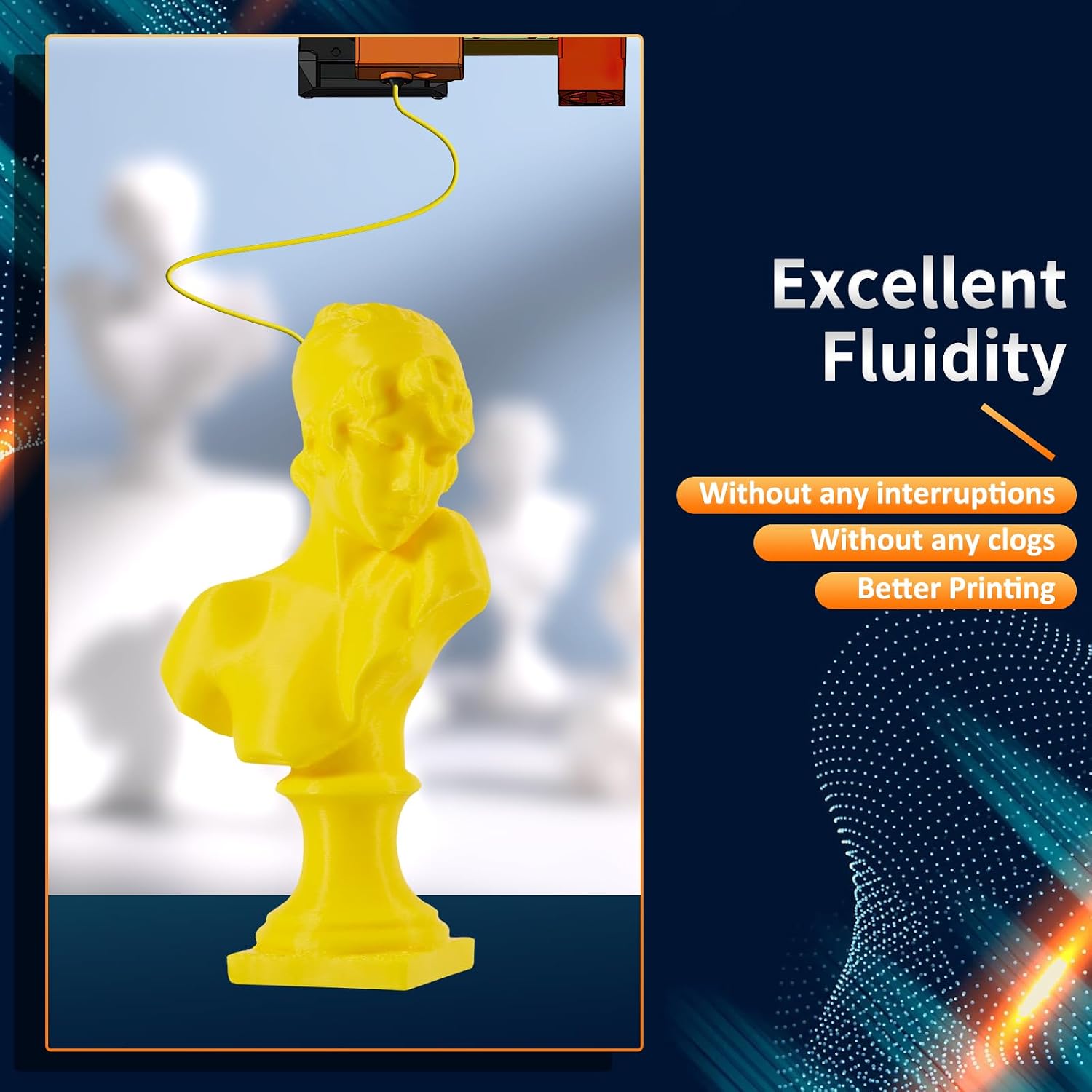 Thumbnail 2 de ERYONE High Speed PLA+ geel 3D-filament, 1,75 mm, 1 kg