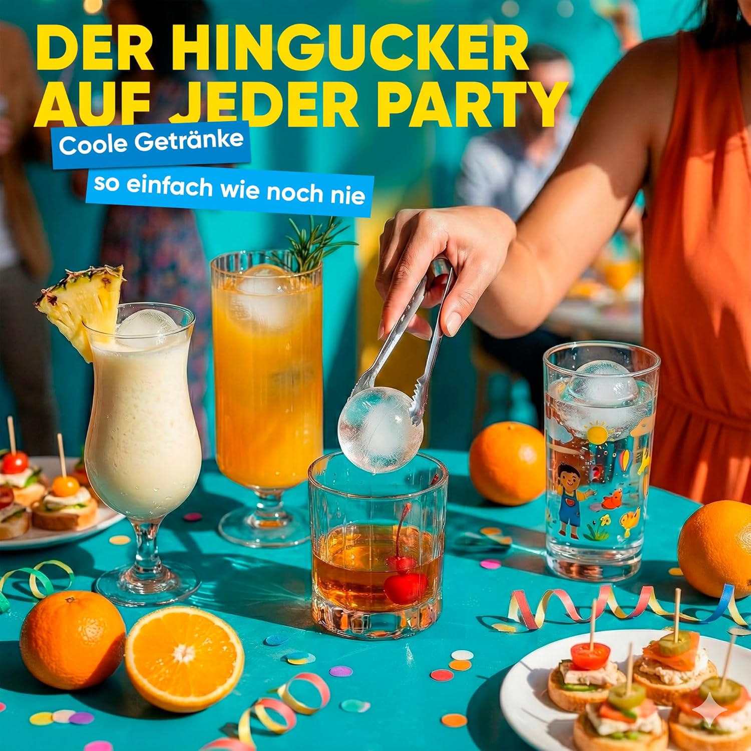 Thumbnail 5 de Neighbour’s Friend Patentierte Eiskugelform XXL Platinum – große runde Eiswürfel aus Platinsilikon (XXL)