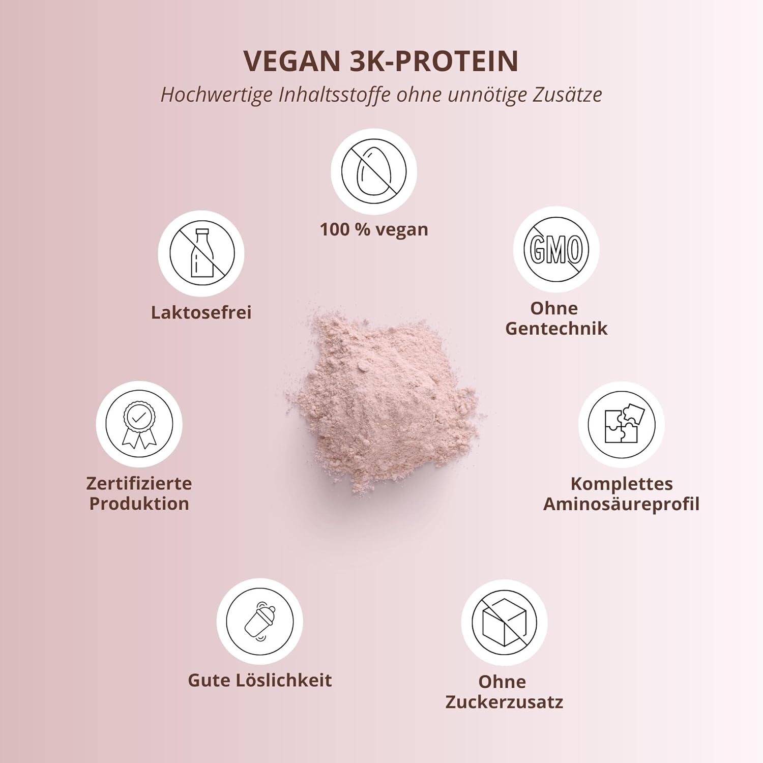 Detalle de Nutri + Protein Pulver Vegan Erdbeer Sahne 1 kg