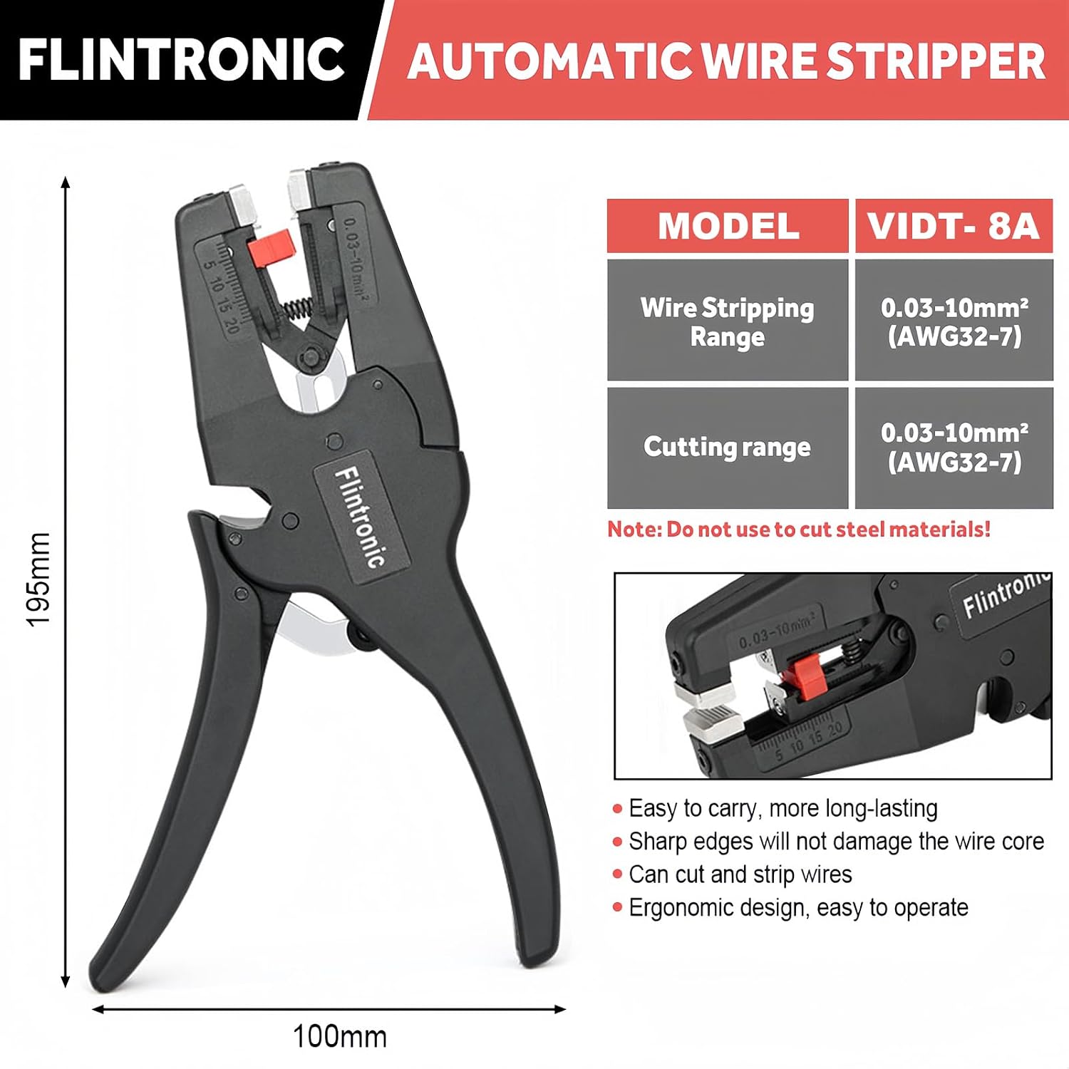 Detalle 2 de Automatic wire stripper 7-32 AWG