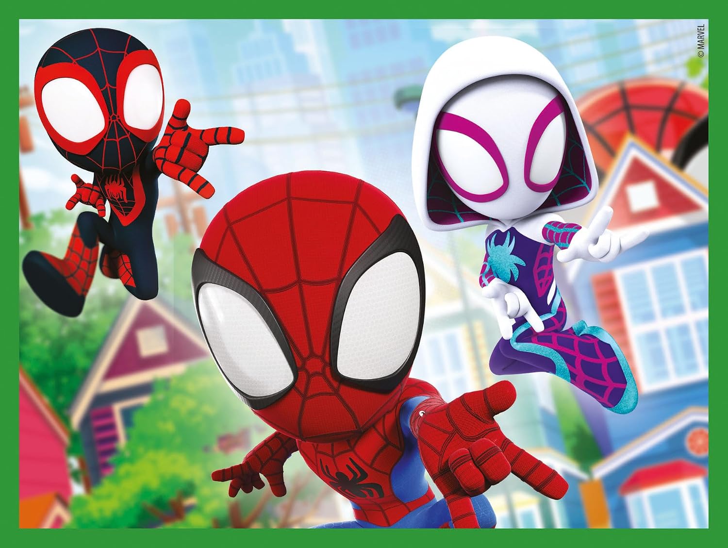 Detalle de Clementoni Marvel Spidey and His Amazing Friends 12 Würfel Puzzle 41198 – Geschicklichkeitsspiel ab 3 Jahren