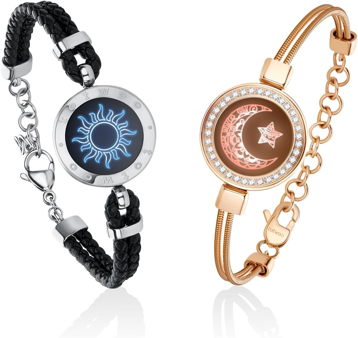 Detalle de TOTWOO Pulseras Inteligentes Pareja 3-5 días