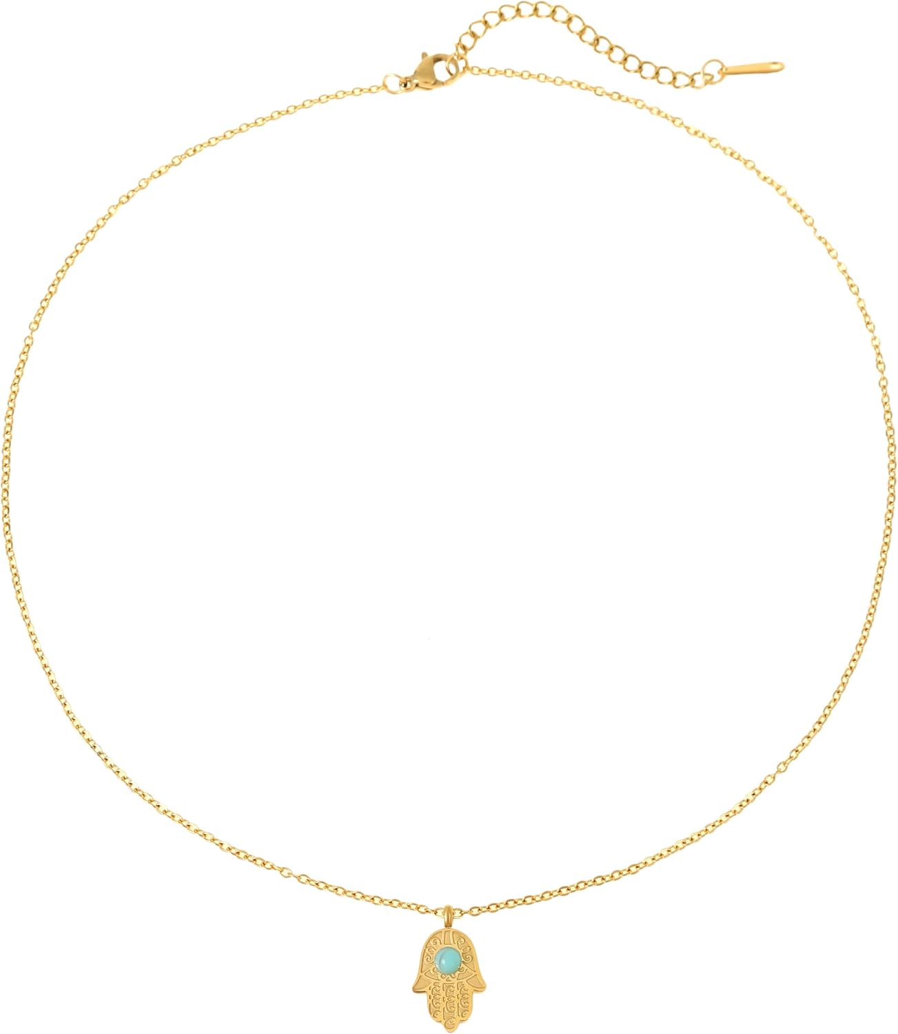 Detalle 2 de Collana Nami mano Hamsa 40 cm