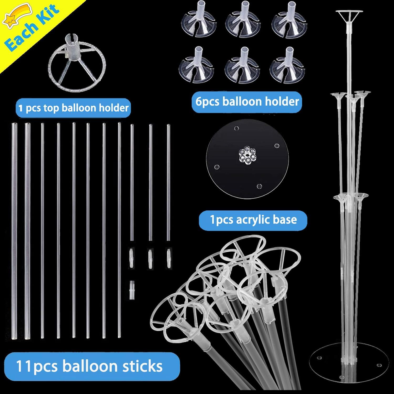 Detalle de Balloon Stand Kit, 8 Sets