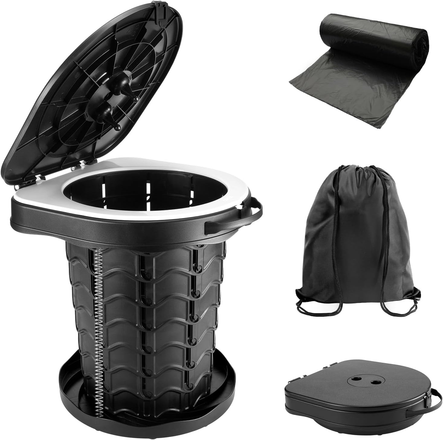 Detalle de imodomio Folding Camping Toilet 180 kg capacity 🚽