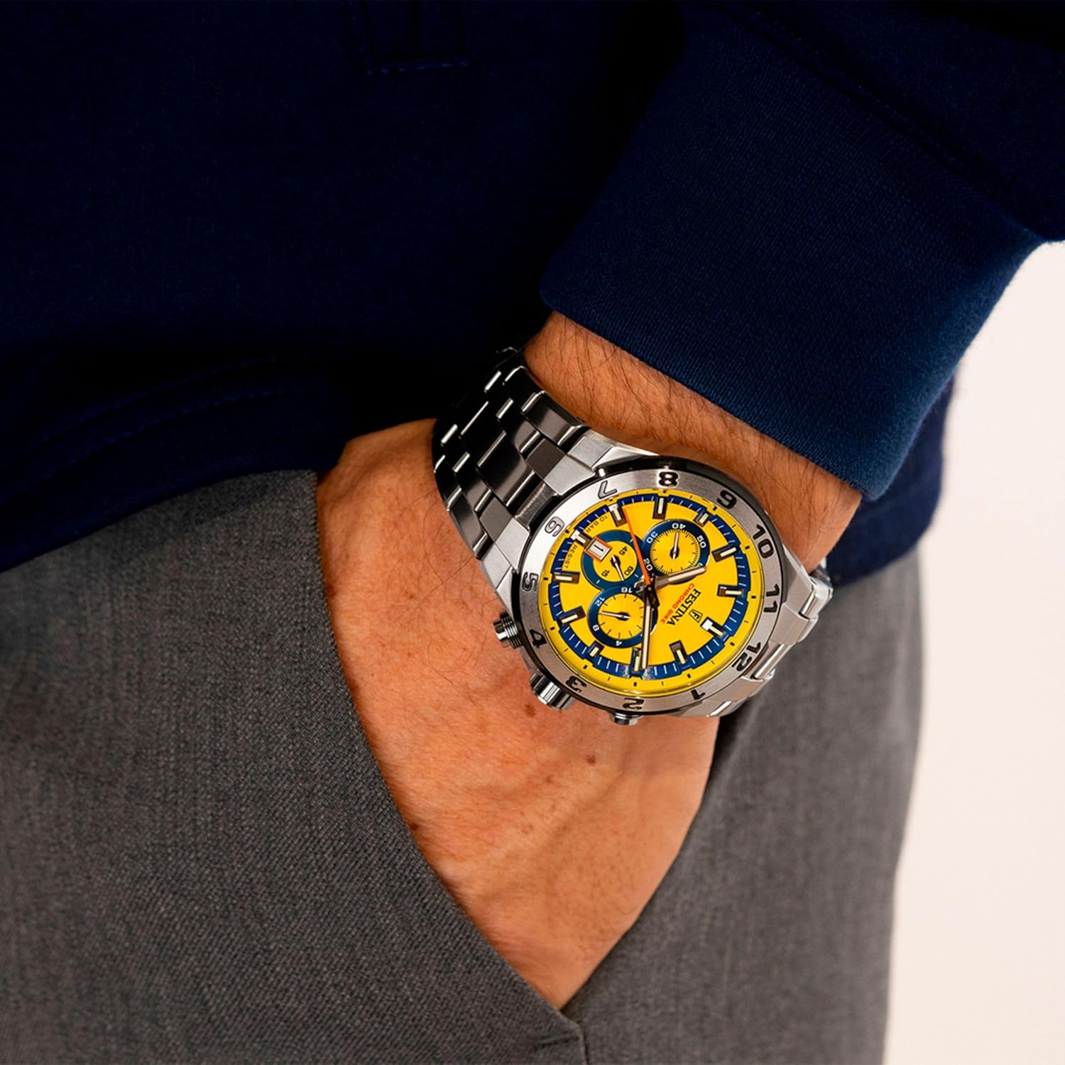 Thumbnail 4 de Festina Herren Uhr Analog F20670/4 „Chrono Bike“ aus Edelstahl 316L – Quarz, Chronograph & Kalender