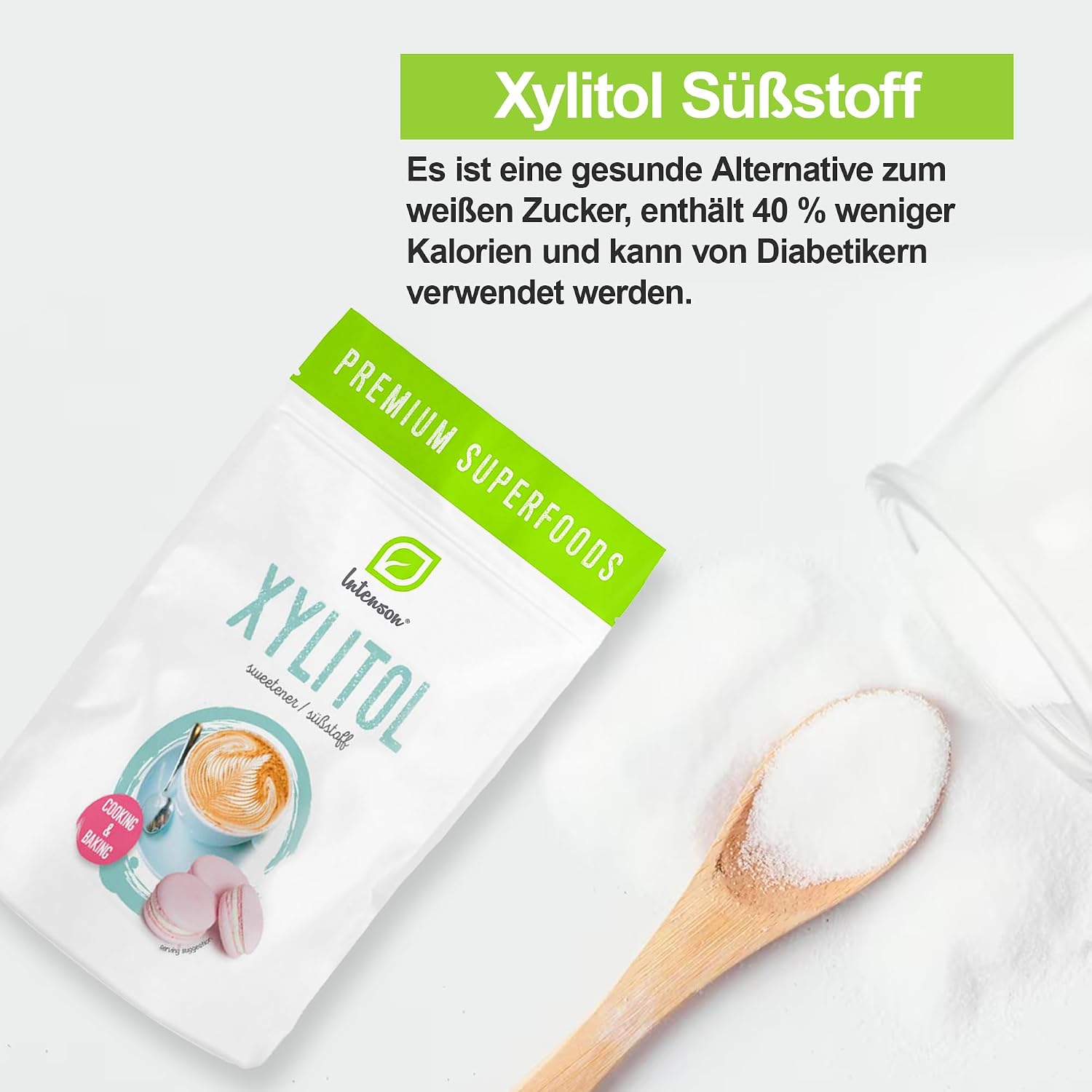 Thumbnail 4 de Intenson Xilitol 1kg 🍃 Edulcorante natural y bajo en calorías