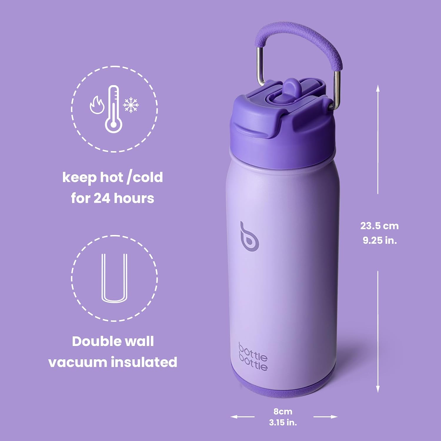Thumbnail 4 de BOTTLE BOTTLE Stainless Steel Kids Water Bottle 470ml ๐ฐ