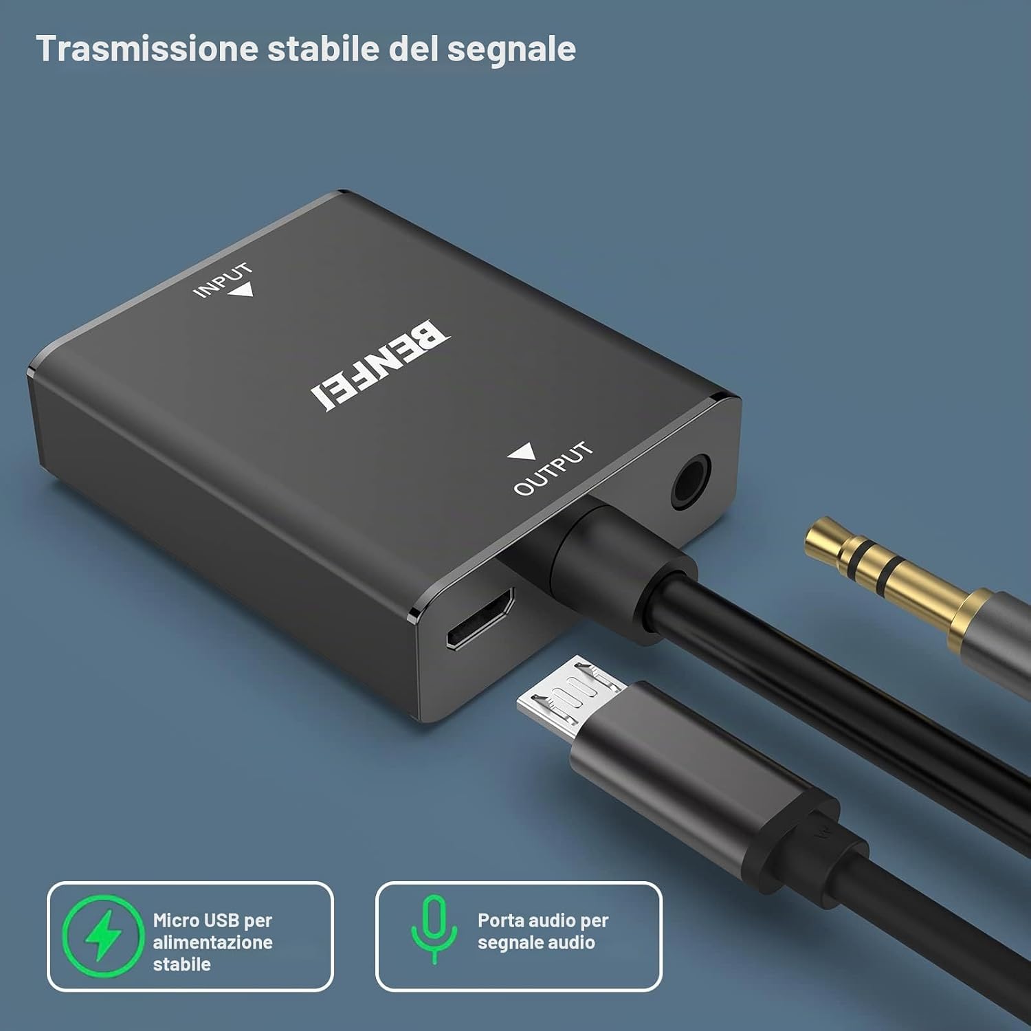 Thumbnail 1 de Benfei Adattatore HDMI a VGA con audio da 3,5 mm – Unidirezionale