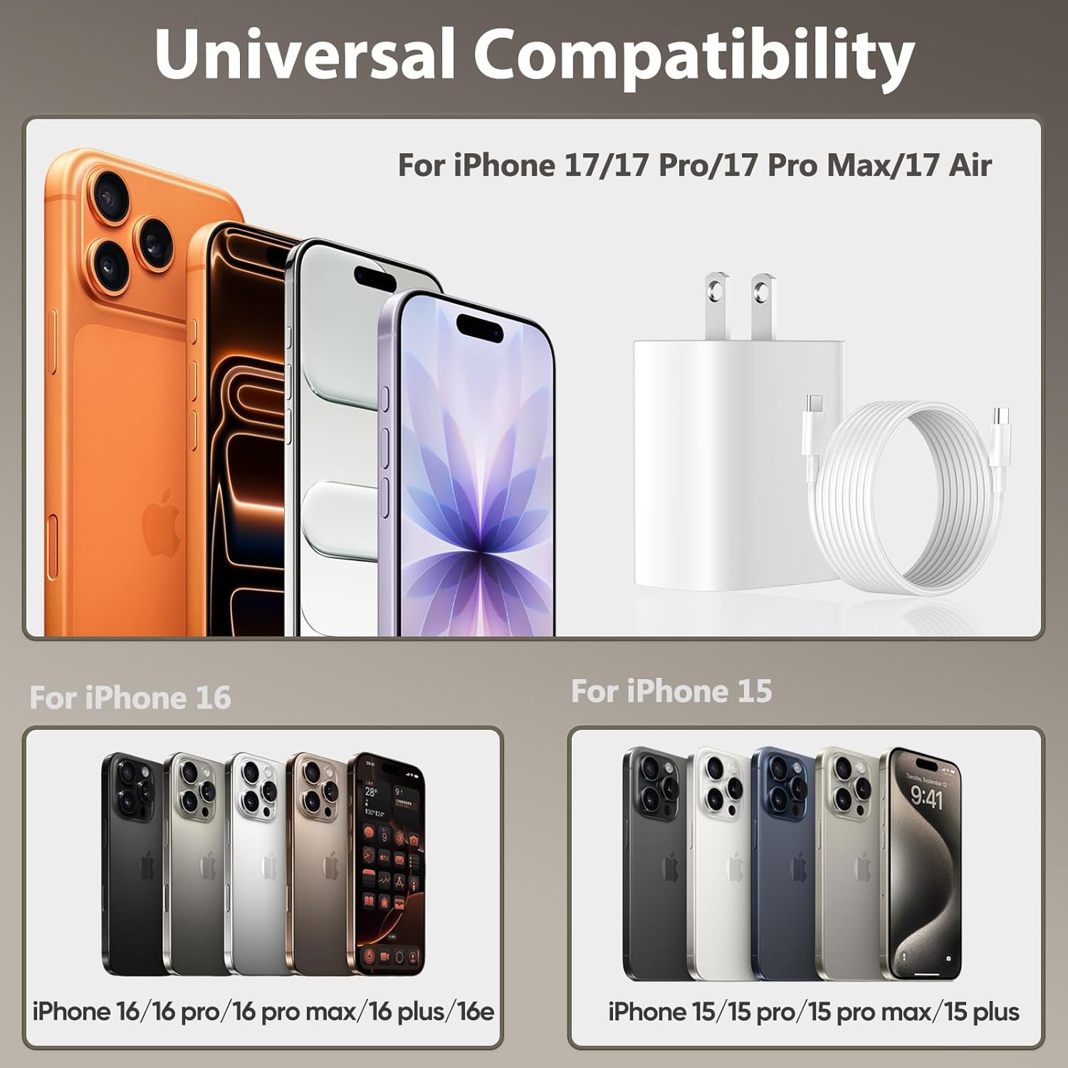 Thumbnail 4 de iPhone 17 Charger 10 ft Fast Charging