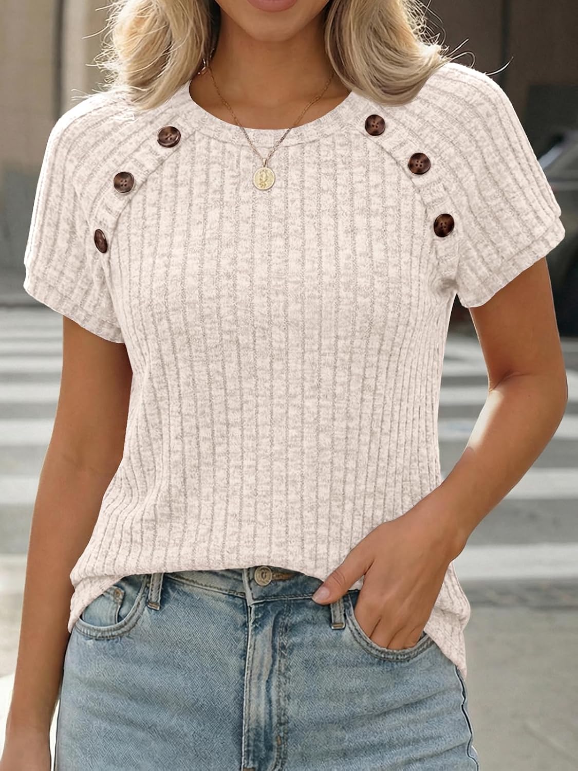Detalle 2 de AUTOMET 2026 Short Sleeve Women's Blouse