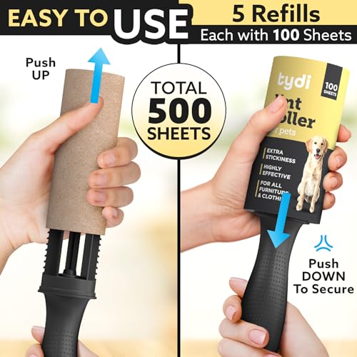 Thumbnail 8 de Tydi Pet Hair Lint Rollers, 500 Sheets with 2 Handles