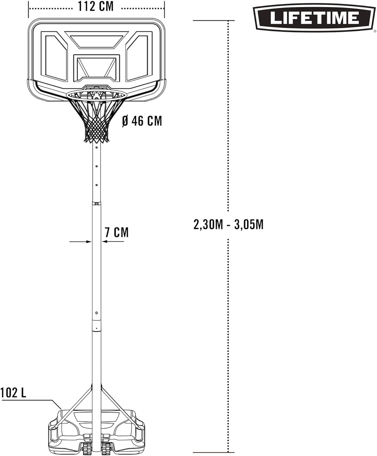 Thumbnail 8 de LIFETIME Canasta de baloncesto ajustable y resistente