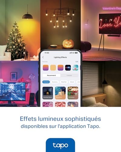 Detalle 2 de Tapo Ampoule Connectée Alexa E14, Multicolore LED Dimmable L430P