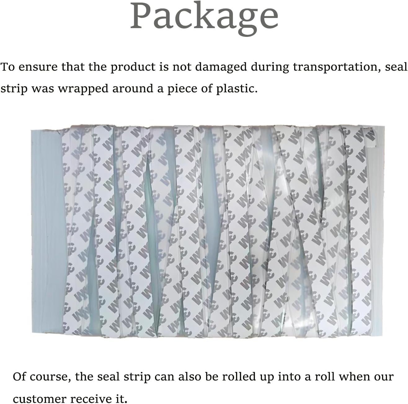 Detalle 2 de Silicone Seal Door Strip Bottom 8m (35mm) ๐ช