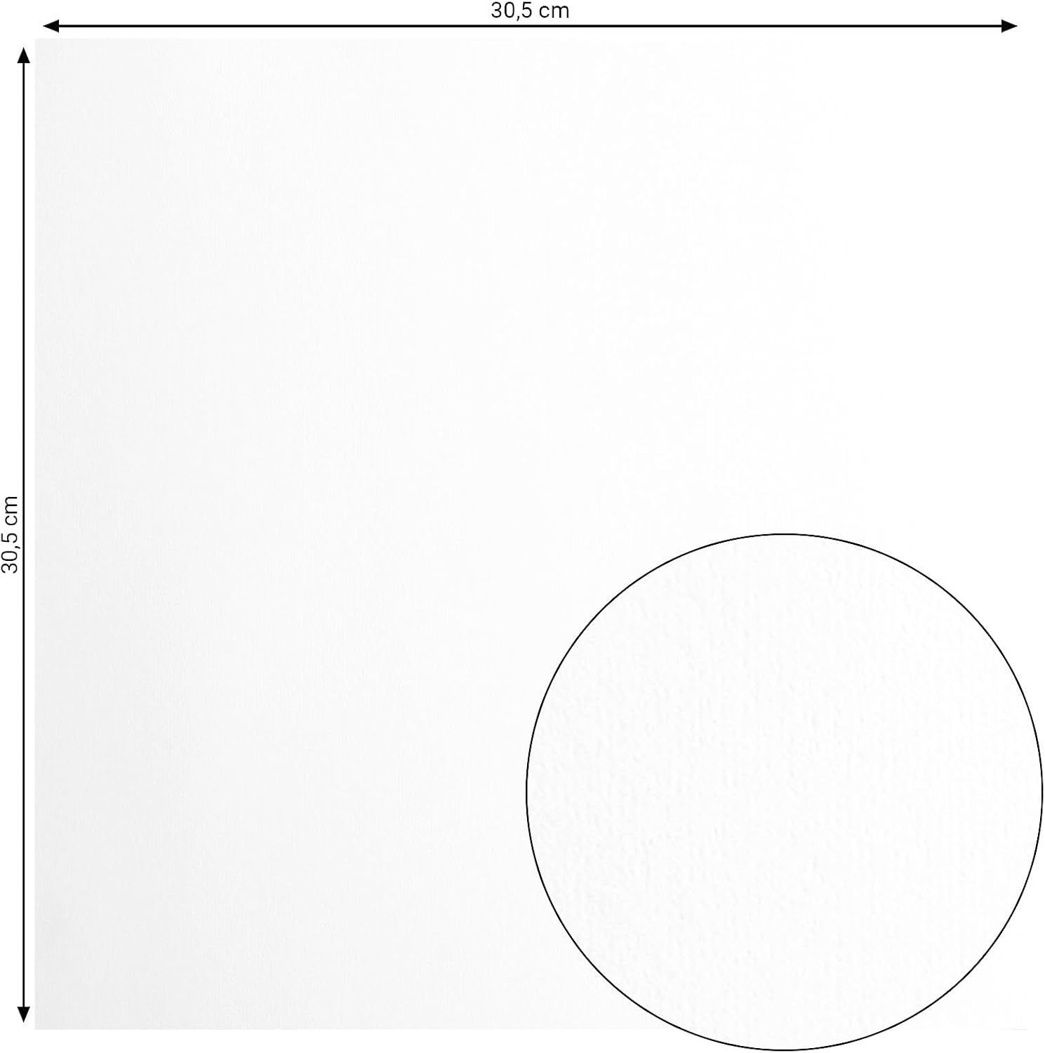 Detalle de Florence Papier Cartonné Blanc Lisse 30,5 x 30,5 cm – 100 feuilles, 200 g/m²