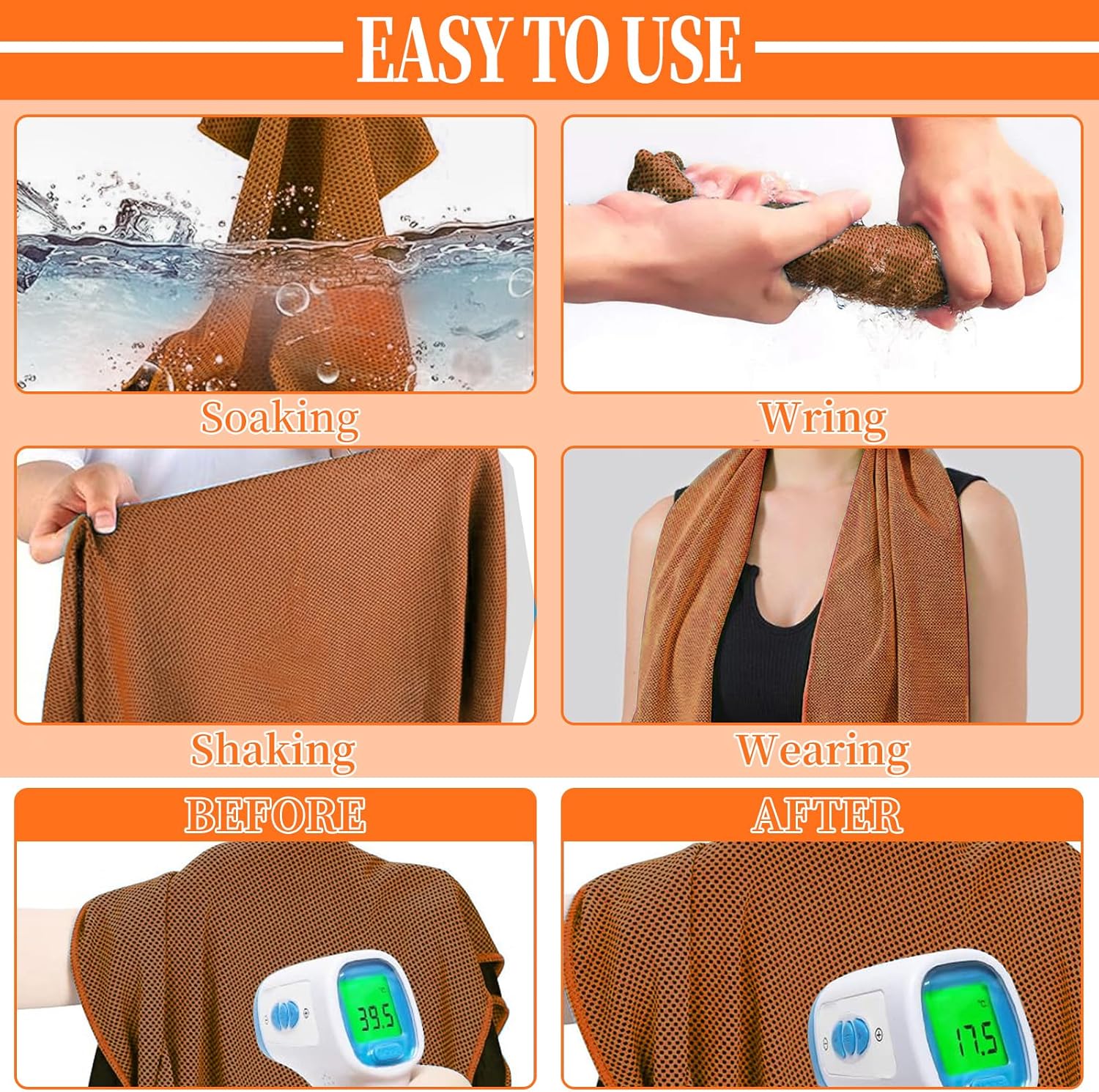 Thumbnail 2 de VAKKI Cooling Towel: Ice Cold Sports Sweat Towel for Instant Relief