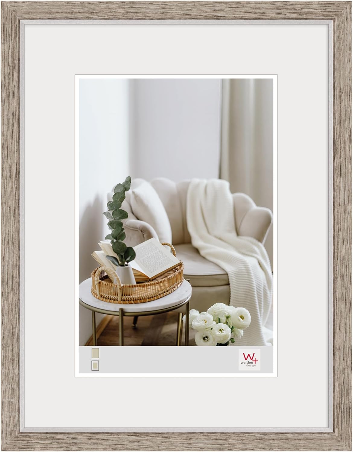 Thumbnail 5 de Cadre photo Hygge Walther Design en bois nussbaum 15x20 cm – NC520N