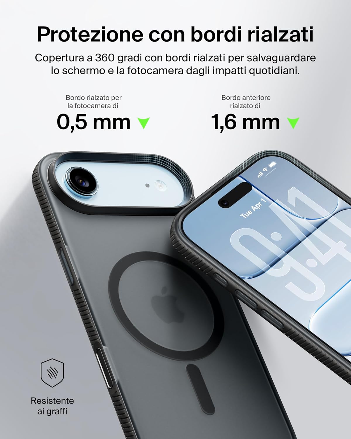 Detalle de Belkin SheerForce Grip Cover per iPhone Air: MagSafe, Slim e Antiscivolo